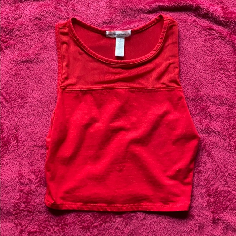 Plain red crop top